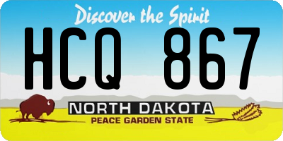 ND license plate HCQ867
