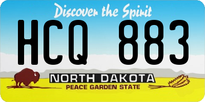 ND license plate HCQ883