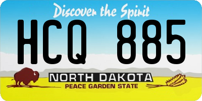 ND license plate HCQ885