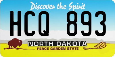 ND license plate HCQ893