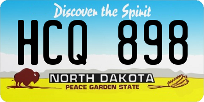 ND license plate HCQ898