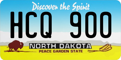 ND license plate HCQ900