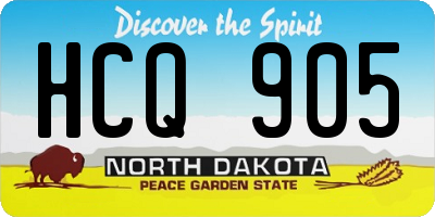 ND license plate HCQ905
