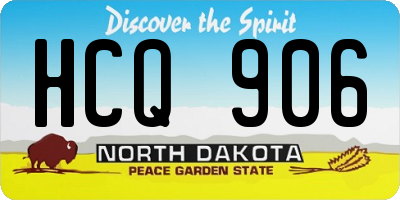 ND license plate HCQ906