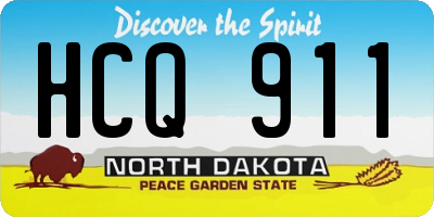 ND license plate HCQ911