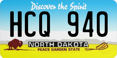 ND license plate HCQ940