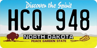 ND license plate HCQ948