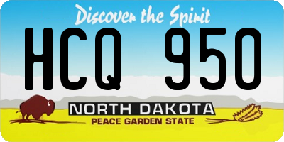 ND license plate HCQ950