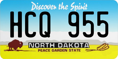 ND license plate HCQ955