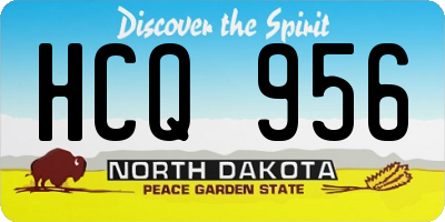 ND license plate HCQ956