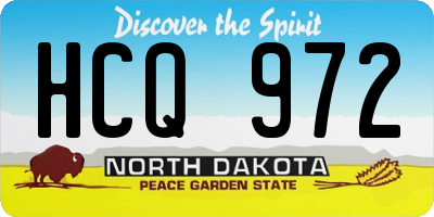 ND license plate HCQ972