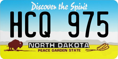 ND license plate HCQ975
