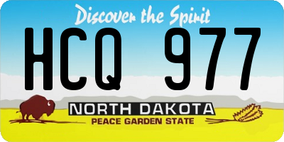 ND license plate HCQ977