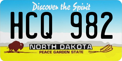 ND license plate HCQ982