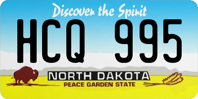 ND license plate HCQ995
