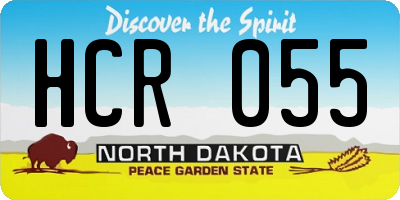 ND license plate HCR055