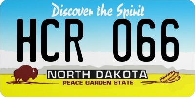 ND license plate HCR066