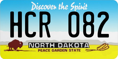 ND license plate HCR082