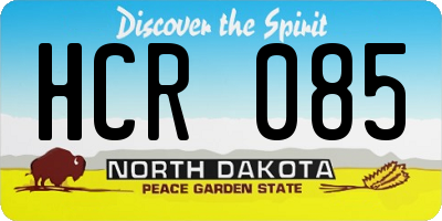 ND license plate HCR085