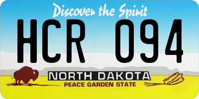 ND license plate HCR094