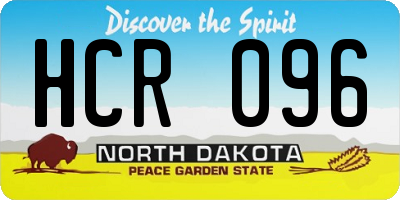 ND license plate HCR096