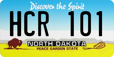 ND license plate HCR101