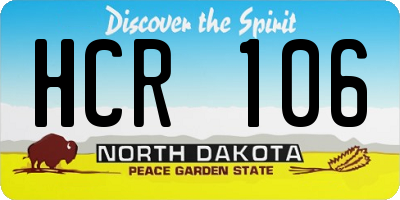 ND license plate HCR106