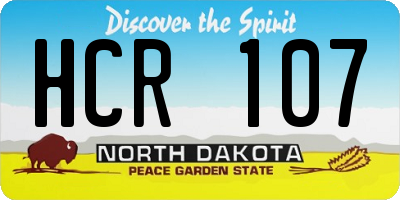 ND license plate HCR107