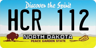 ND license plate HCR112