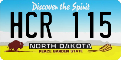 ND license plate HCR115