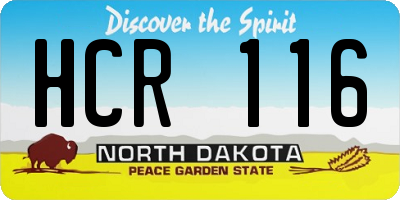 ND license plate HCR116