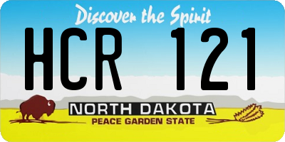 ND license plate HCR121