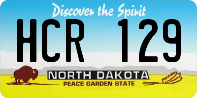 ND license plate HCR129