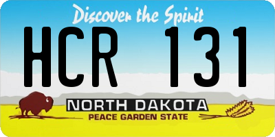 ND license plate HCR131