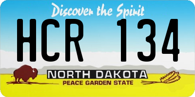 ND license plate HCR134