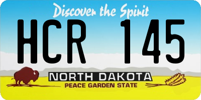 ND license plate HCR145