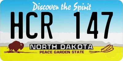 ND license plate HCR147