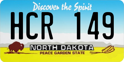 ND license plate HCR149