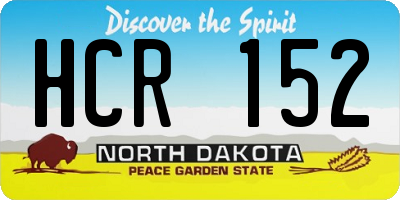 ND license plate HCR152