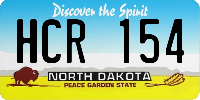 ND license plate HCR154