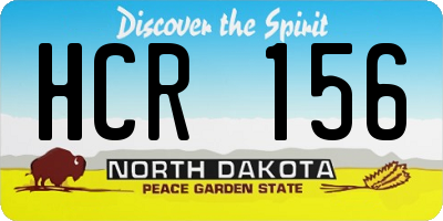 ND license plate HCR156