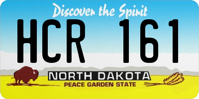 ND license plate HCR161