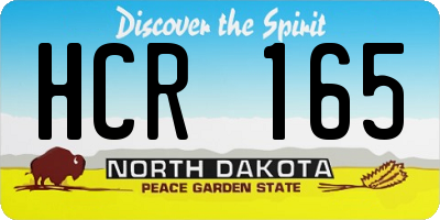 ND license plate HCR165