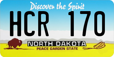 ND license plate HCR170