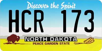 ND license plate HCR173