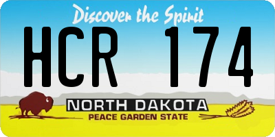 ND license plate HCR174