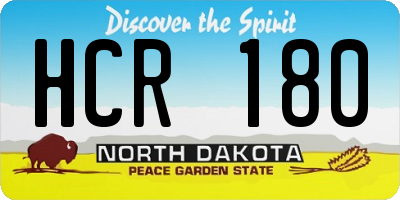 ND license plate HCR180