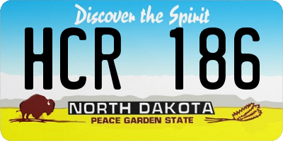 ND license plate HCR186