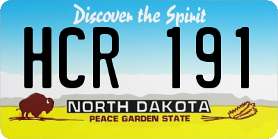 ND license plate HCR191