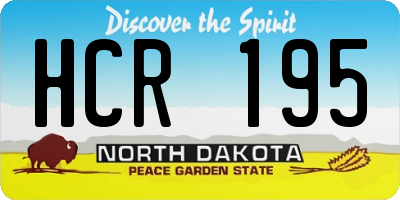 ND license plate HCR195
